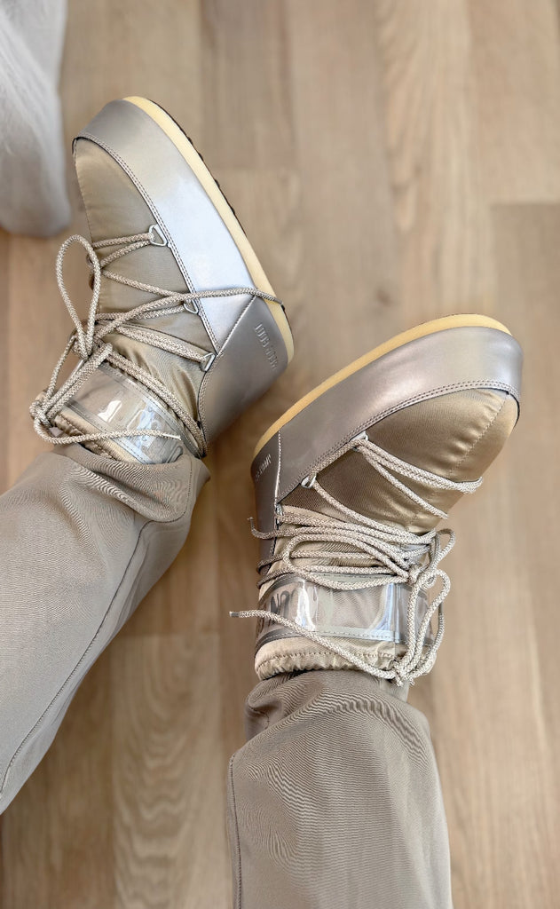 Moon Boot Støvler - Icon Low Glance - Platinum