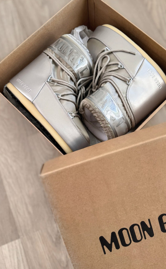 Moon Boot Støvler - Icon Low Glance - Platinum