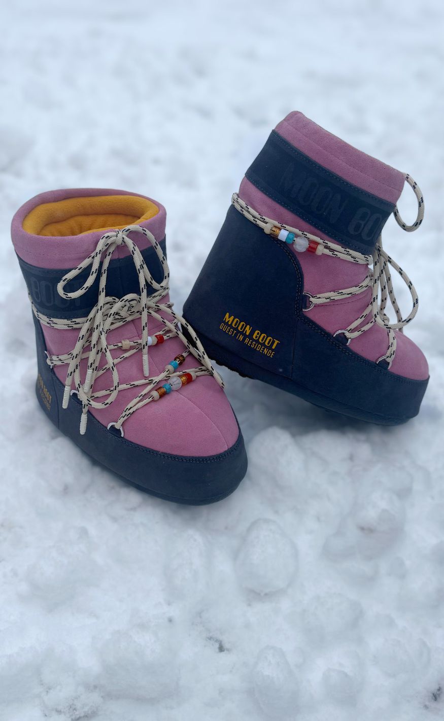 Moon Boot Støvler - MB x Gir Low - Grey/Rose