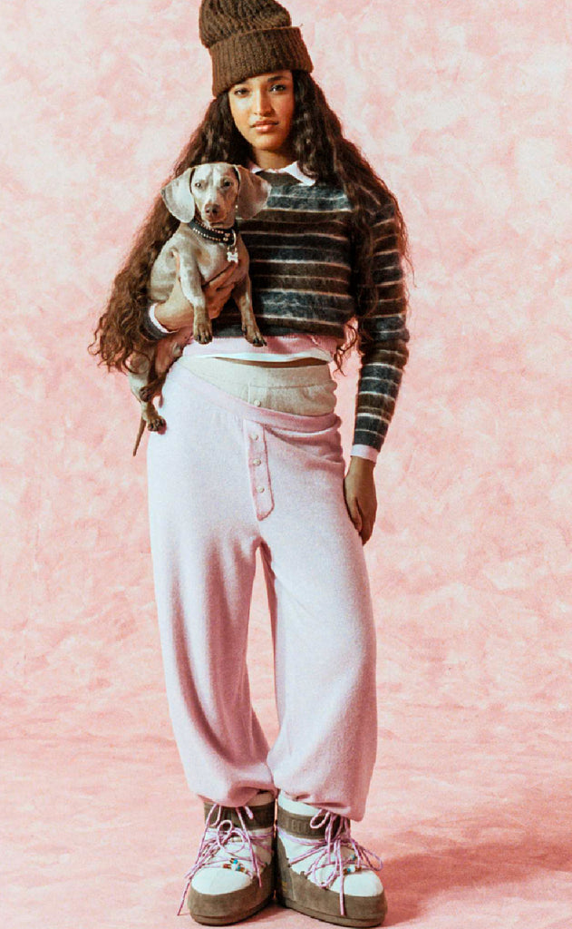 Moon Boot Støvler - MB x Gir Low - Grey/Rose