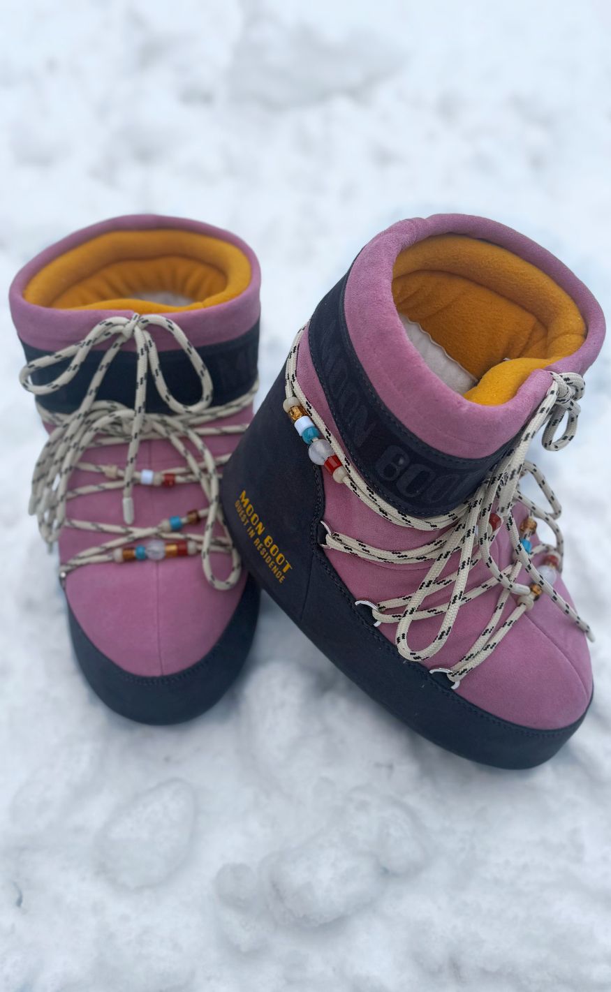 Moon Boot Støvler - MB x Gir Low - Grey/Rose