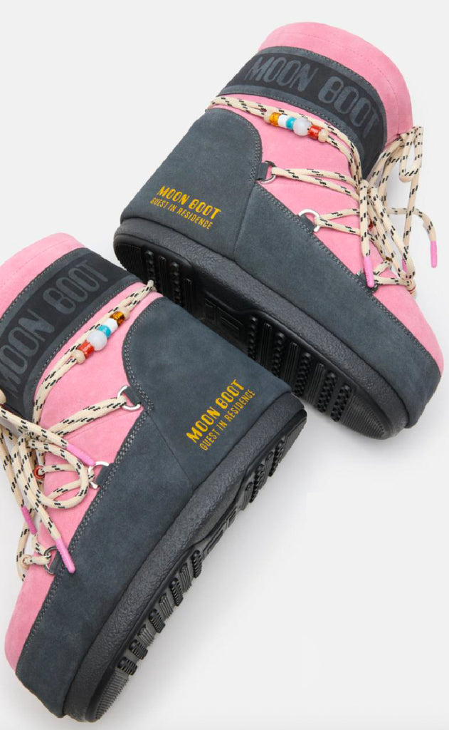 Moon Boot Støvler - MB x Gir Low - Grey/Rose