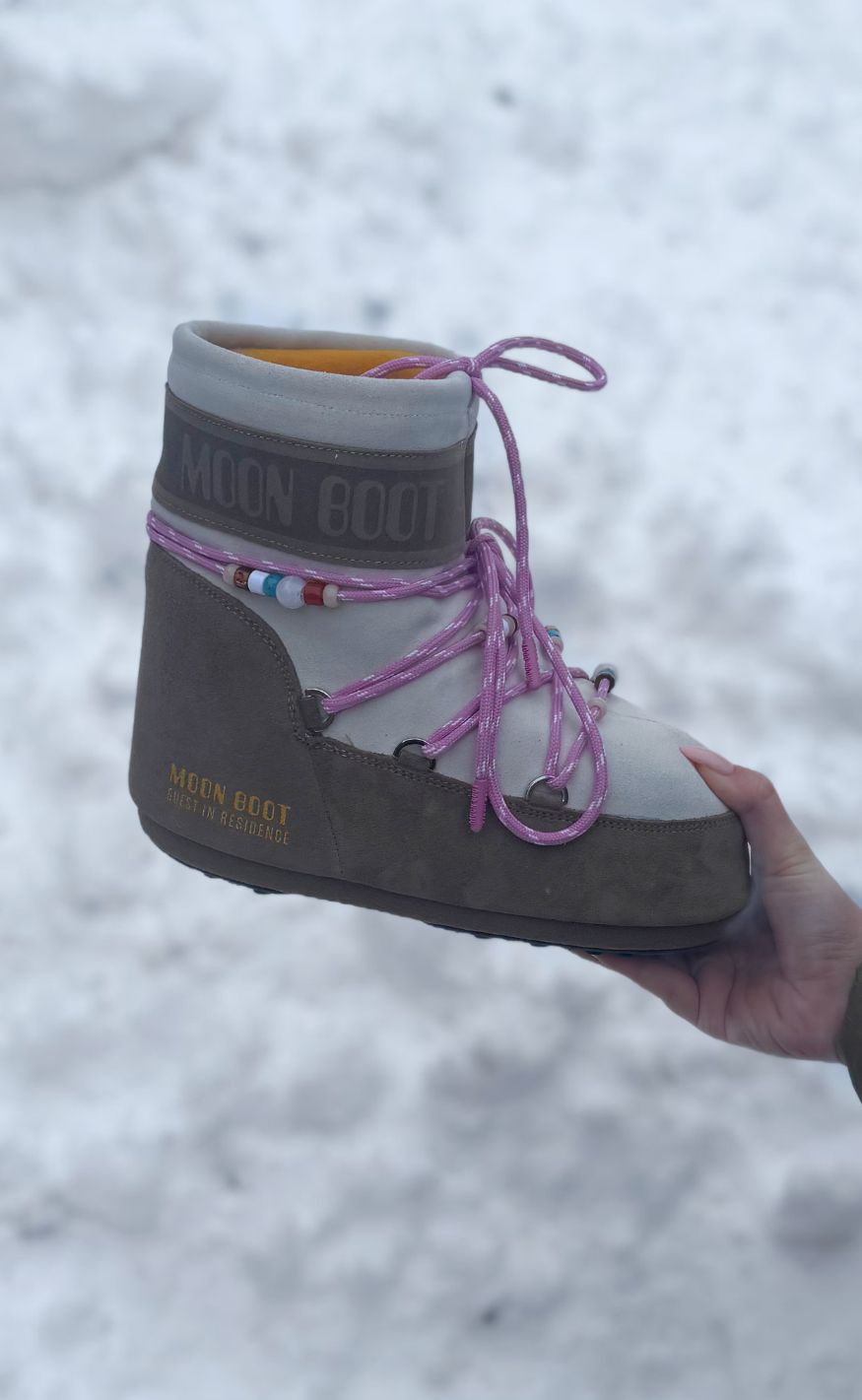Moon Boot Støvler - MB x Girl - Honey/White Sand