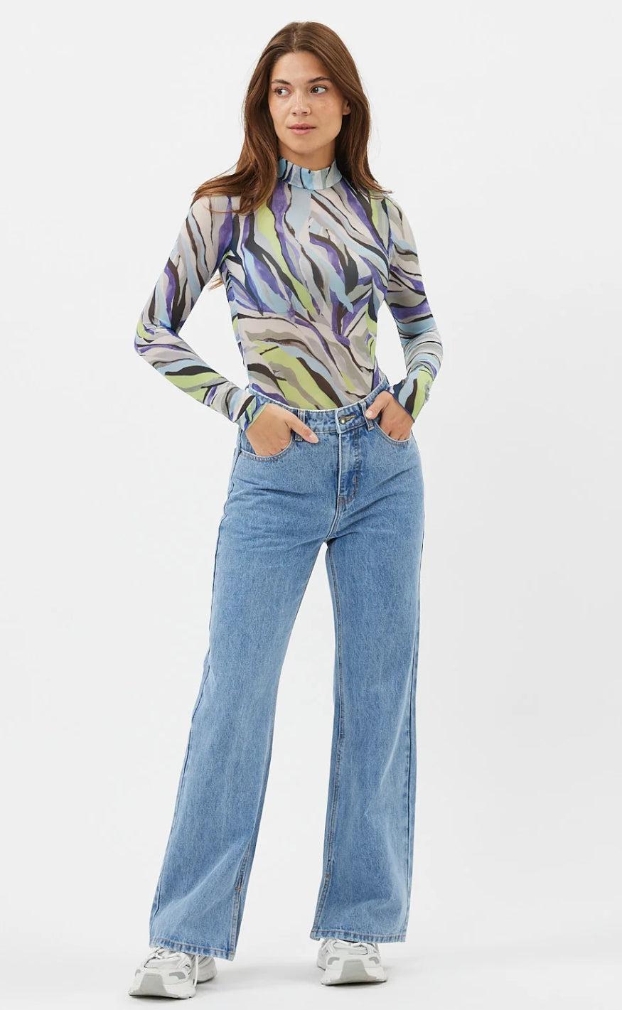 Moves Bluse - Filana - Blue Iris