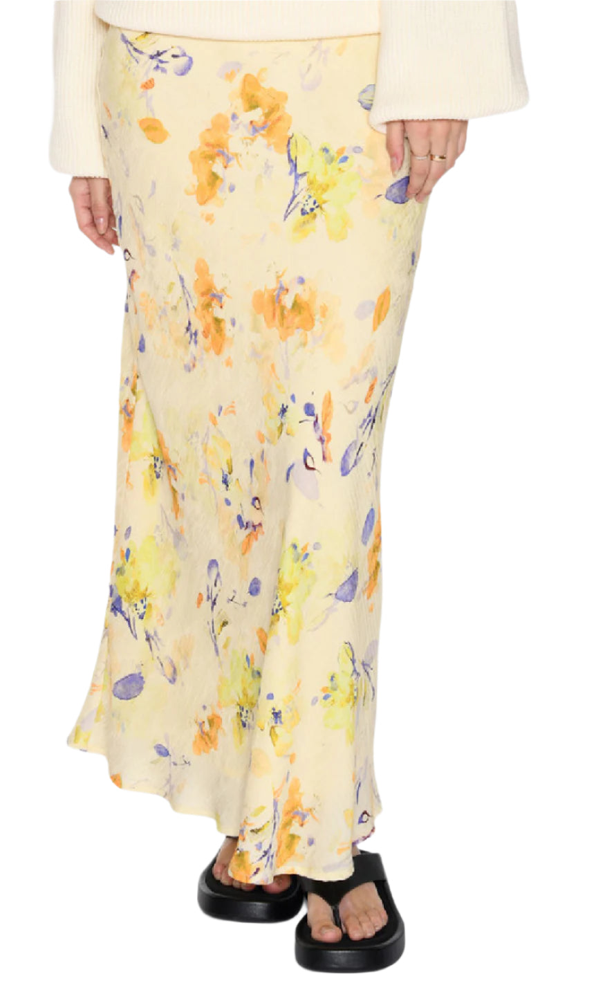 Moves Nederdel - Gebry Satin - Pastel Yellow