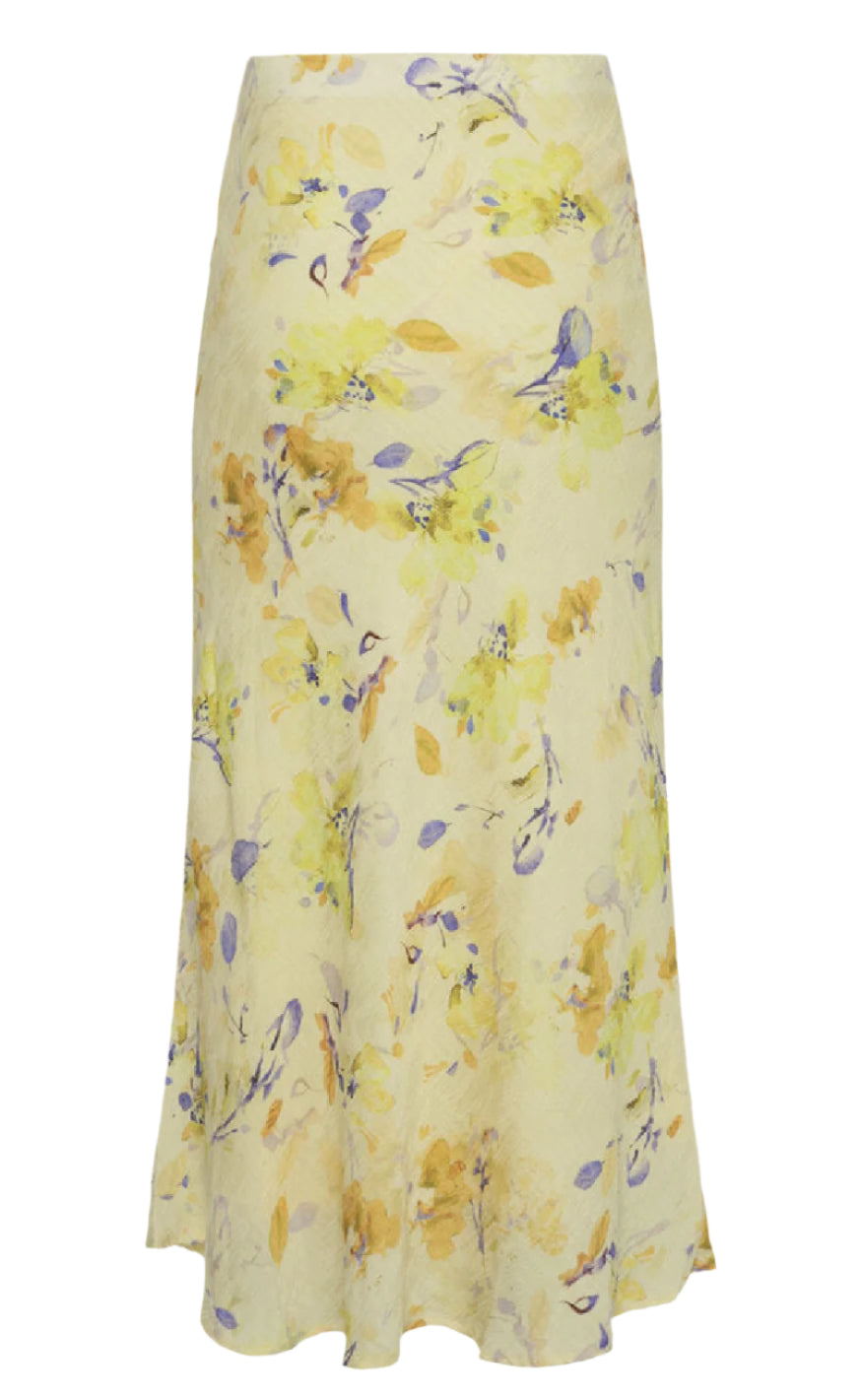 Moves Nederdel - Gebry Satin - Pastel Yellow