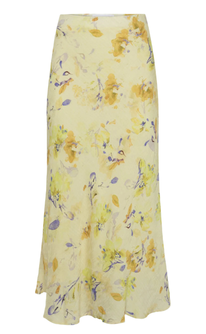 Moves Nederdel - Gebry Satin - Pastel Yellow
