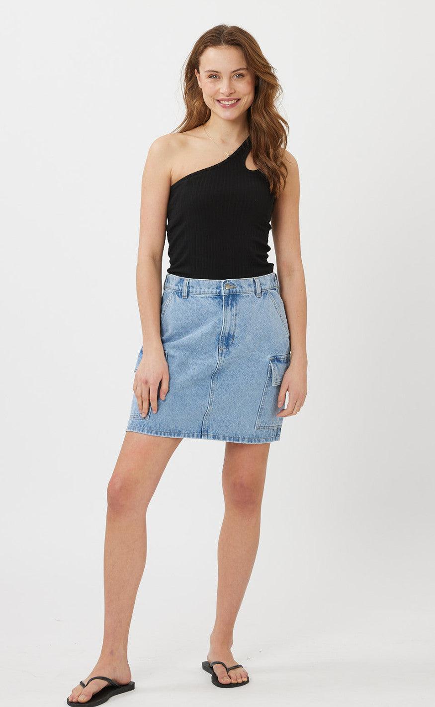 Moves Nederdel - Largus - Light Blue Denim
