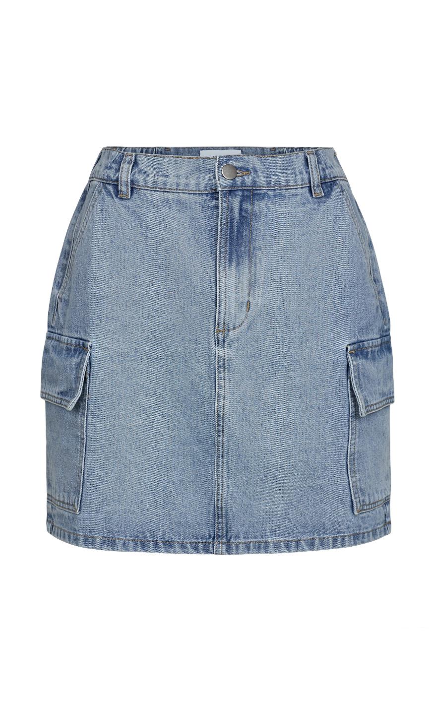 Moves Nederdel - Largus - Light Blue Denim