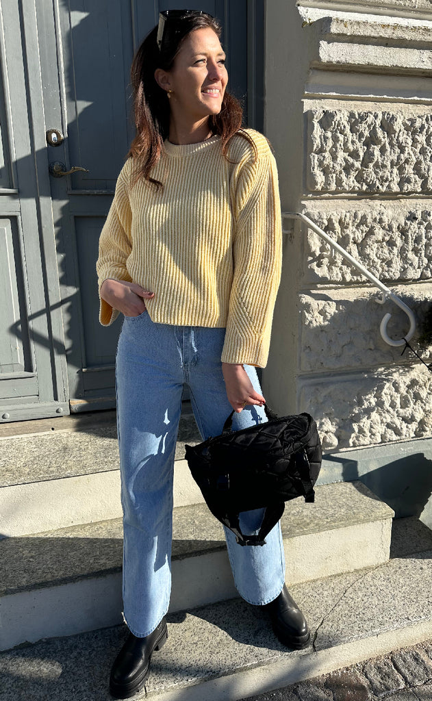 Moves Striktrøje - Colina Jumper - Pastel Yellow