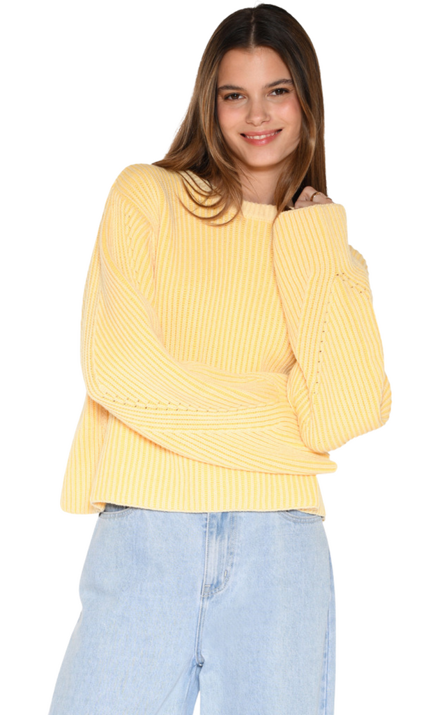 Moves Striktrøje - Colina Jumper - Pastel Yellow