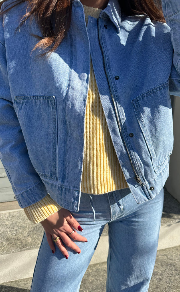 Moves Striktrøje - Colina Jumper - Pastel Yellow