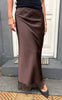 Say INA Copenhagen Nederdel - Jasmille Satin - Dark Brown W. Lace