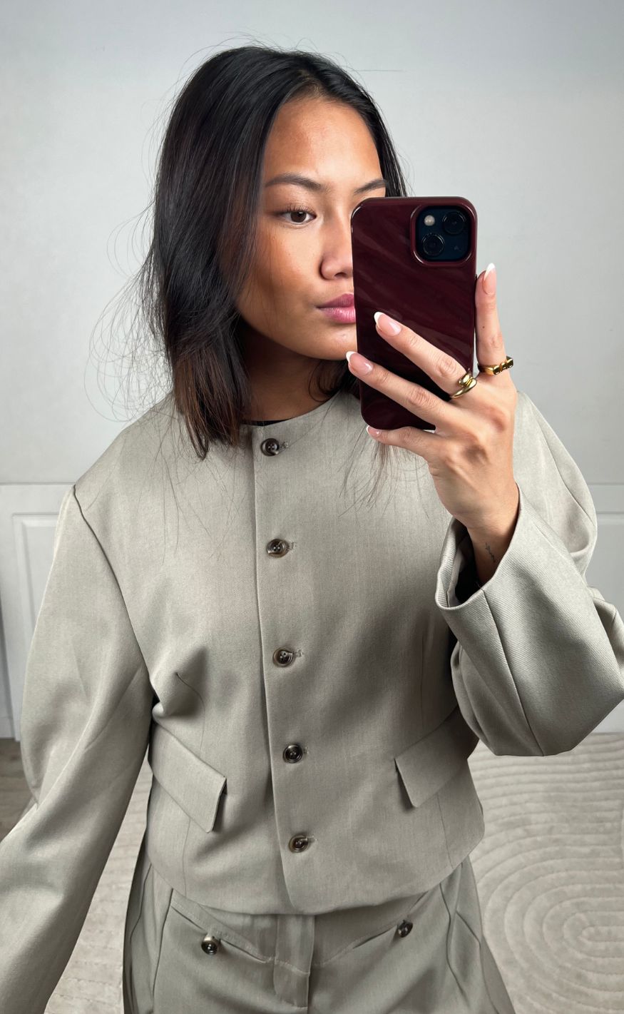 Neo Noir Blazer - Aranti Structure Curve - Warm Grey