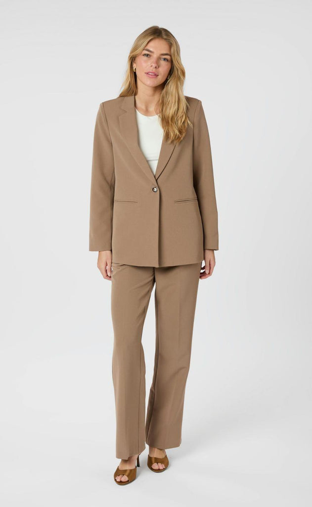Neo Noir Blazer - Avery Suit - Dusty Brown