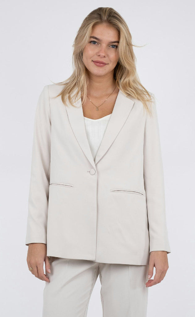 Neo Noir Blazer - Avery Woven - Ivory