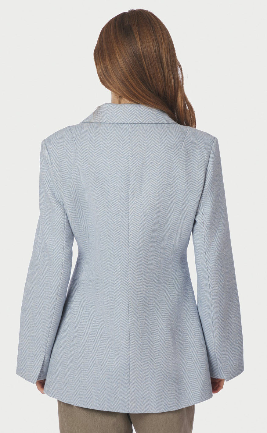 Neo Noir Blazer - Bowie Herringbone - Light Blue