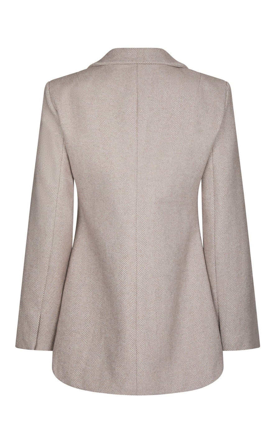 Neo Noir Blazer - Bowie Herringbone - Sand