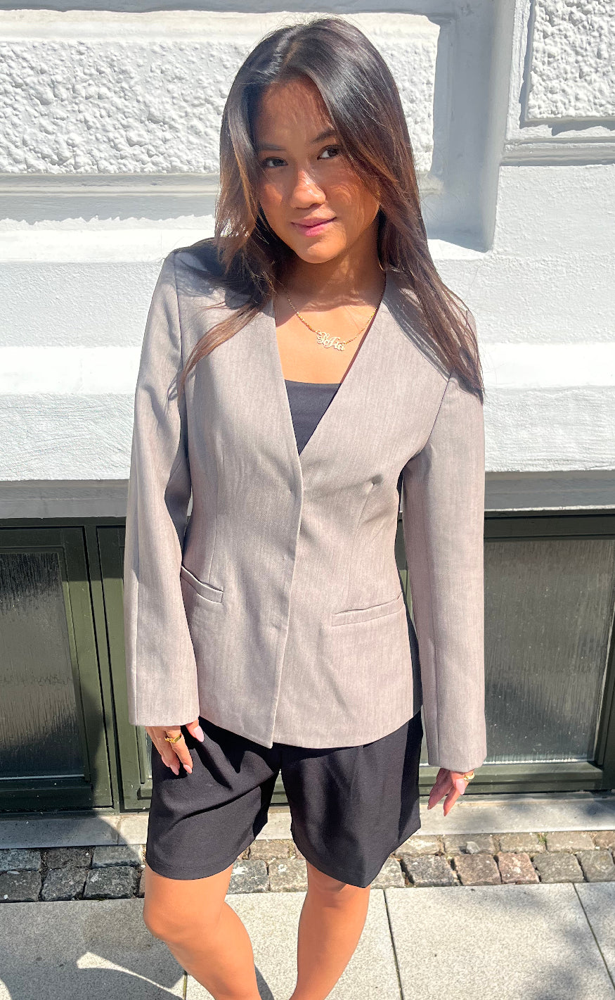 Neo Noir Blazer - Frillis - Dark Sand