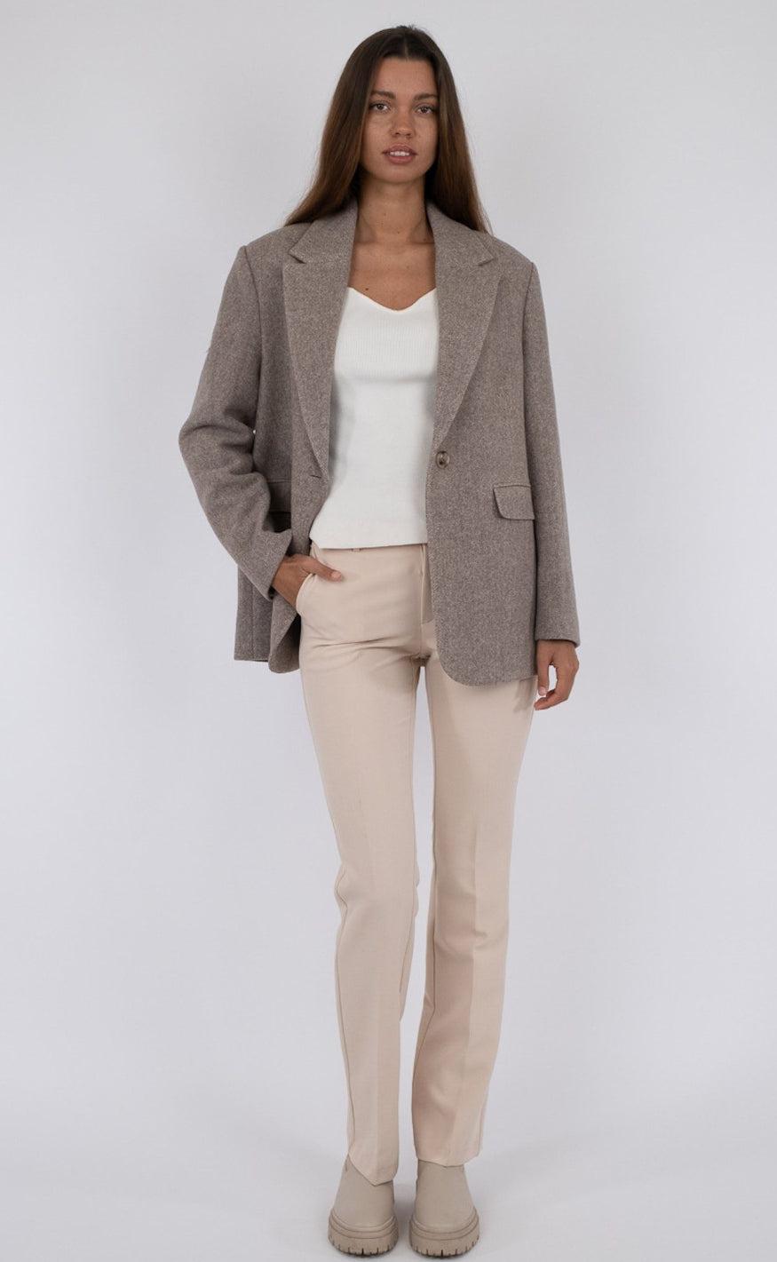 Neo Noir Blazer - Gaby - Sand Melange