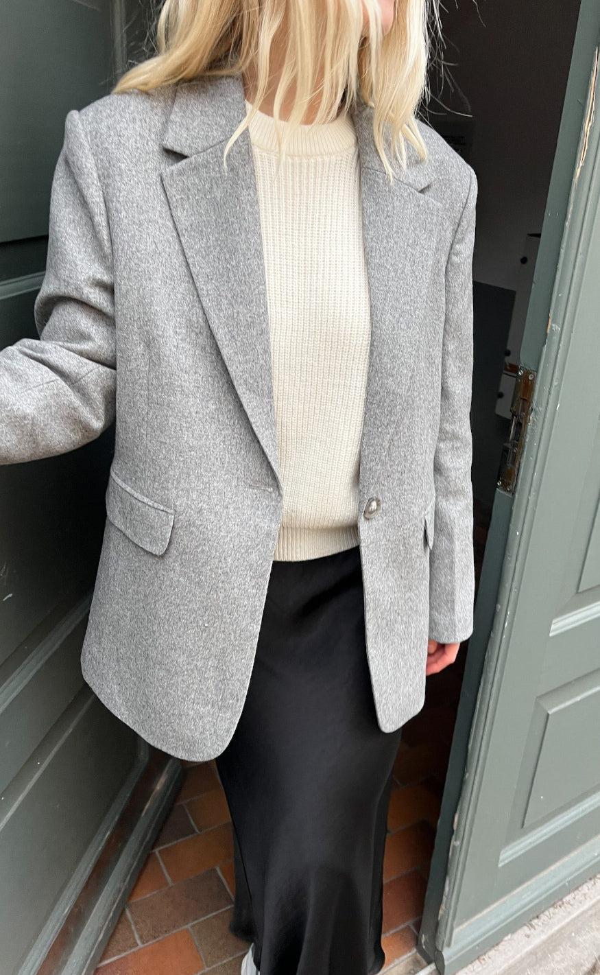 Neo Noir Blazer - Gaby Structure - Grey Melange