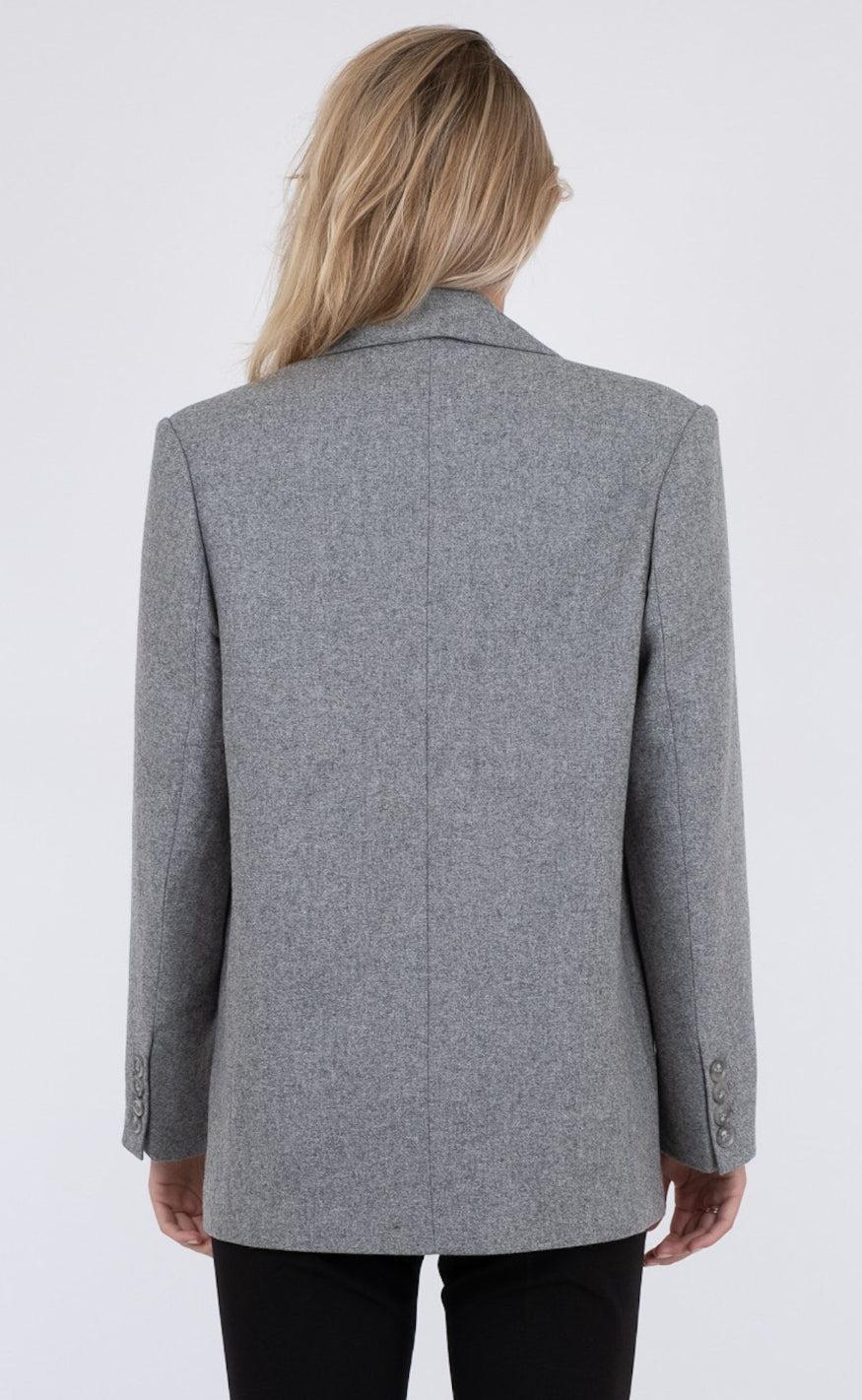 Neo Noir Blazer - Gaby Structure - Grey Melange