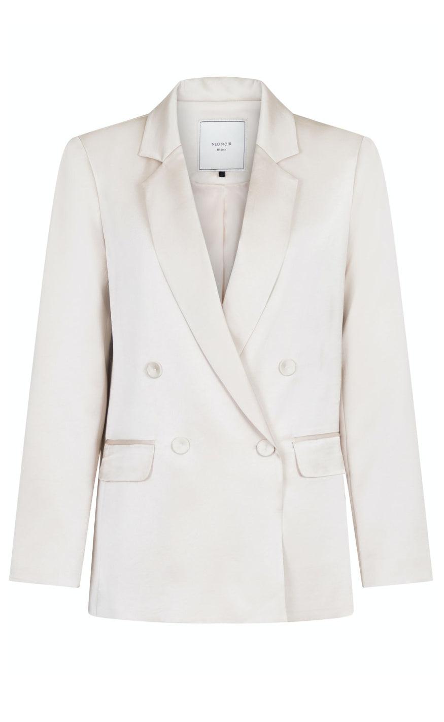 Neo Noir Blazer - Jardin Heavy Sateen - Ivory
