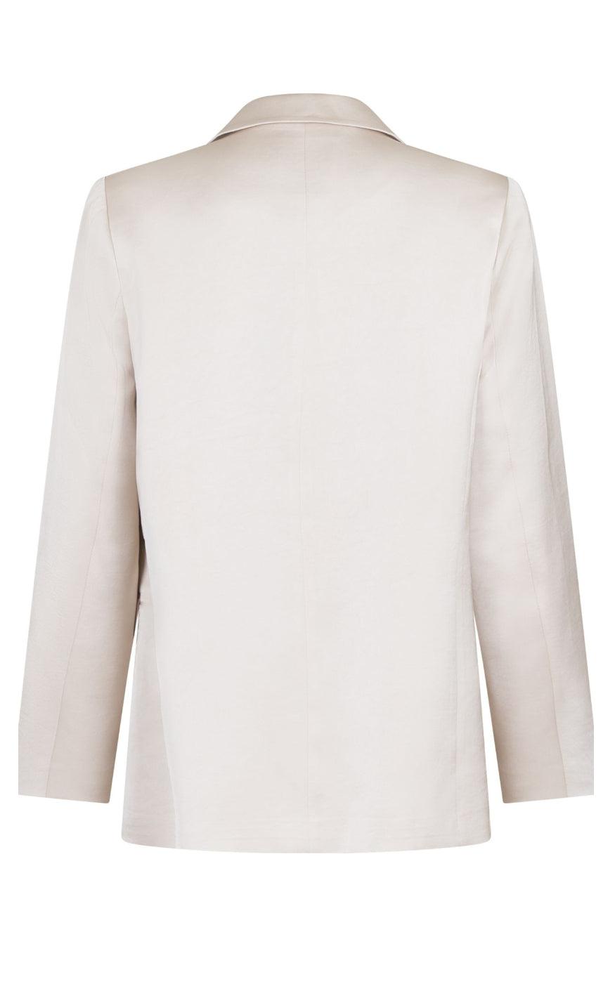 Neo Noir Blazer - Jardin Heavy Sateen - Ivory