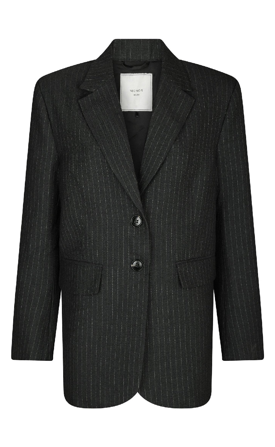 Neo Noir Blazer - Marielle Button Back- Antracit