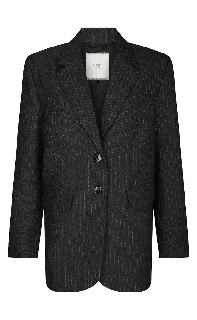 Neo Noir Blazer - Marielle Button Back- Antracit