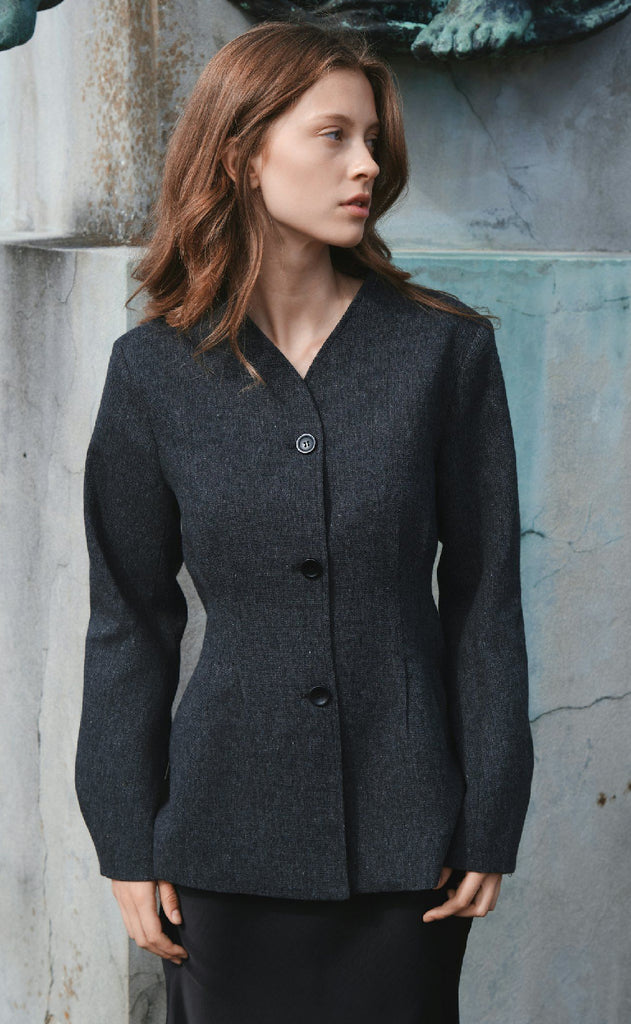 Neo Noir Blazer - Senera - Dark Grey Melange