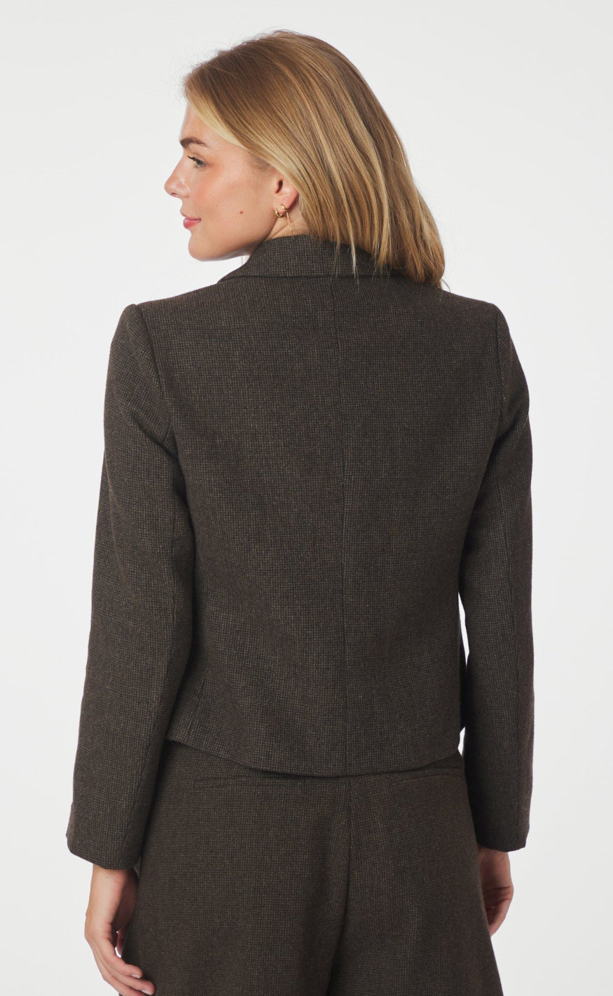 Neo Noir Blazer - Waed Mini - Brown Melange