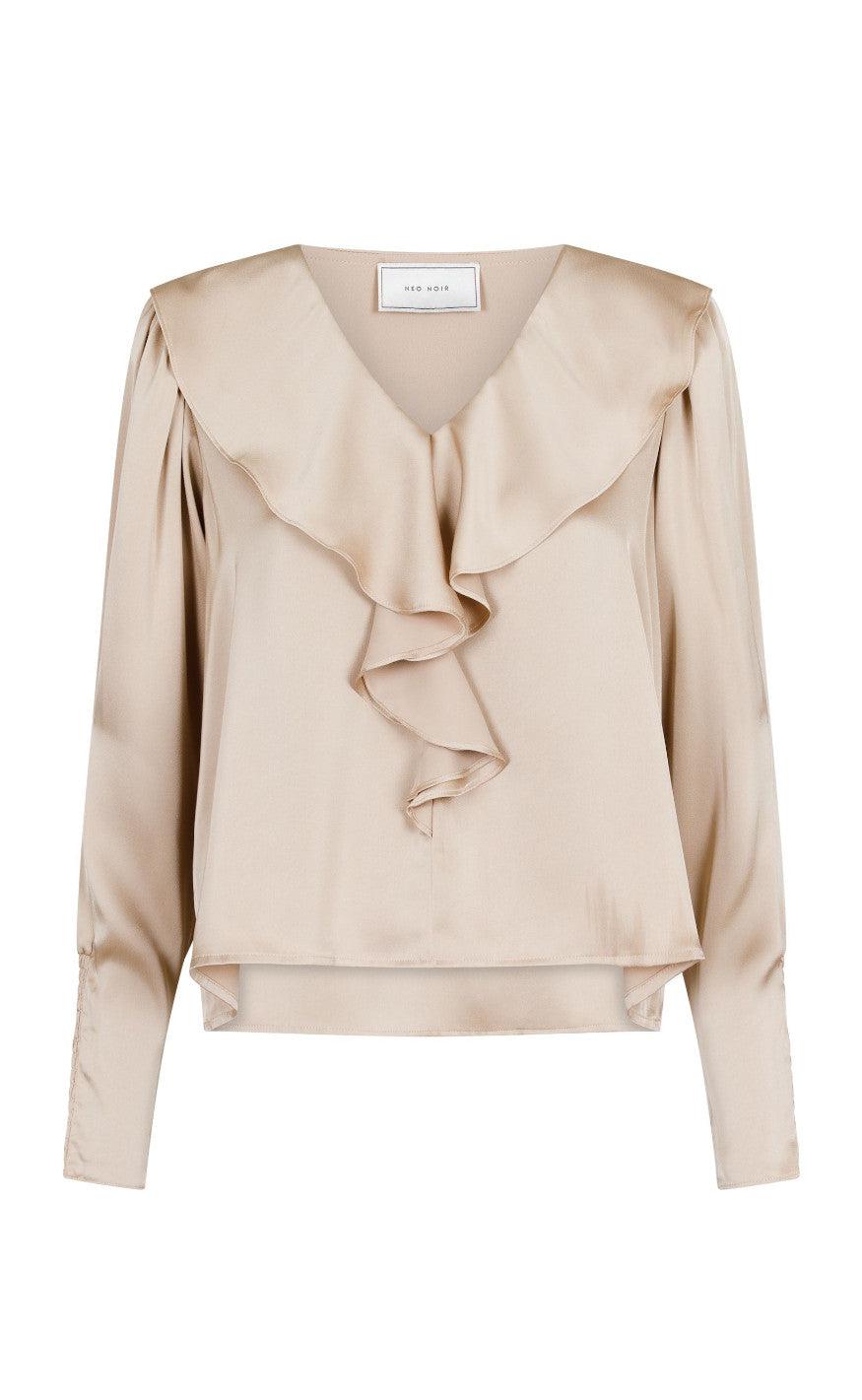 Neo Noir Blouse - Sandie Sateen - Dark Sand