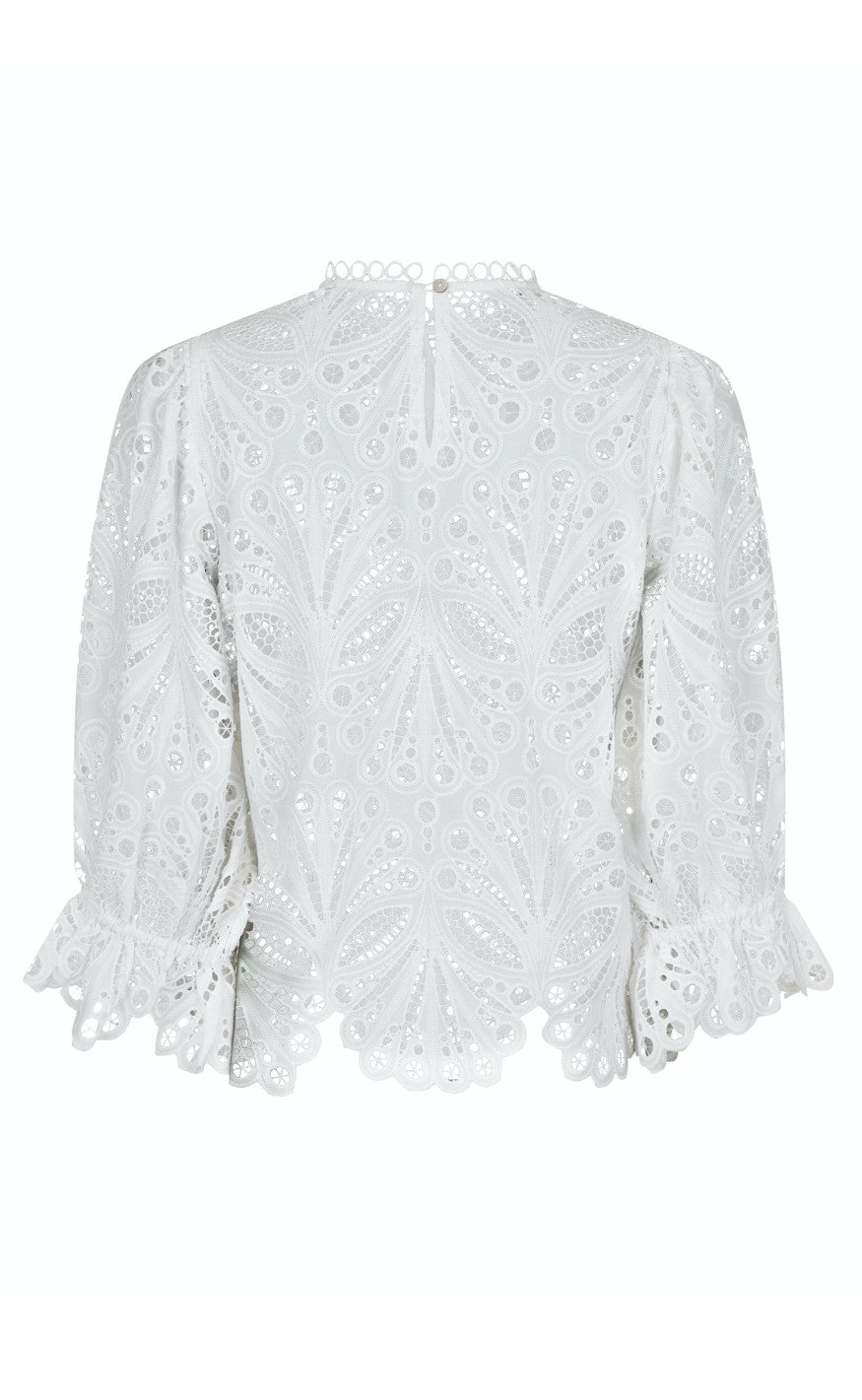 Neo Noir Bluse - Adela Embroidery - Off White