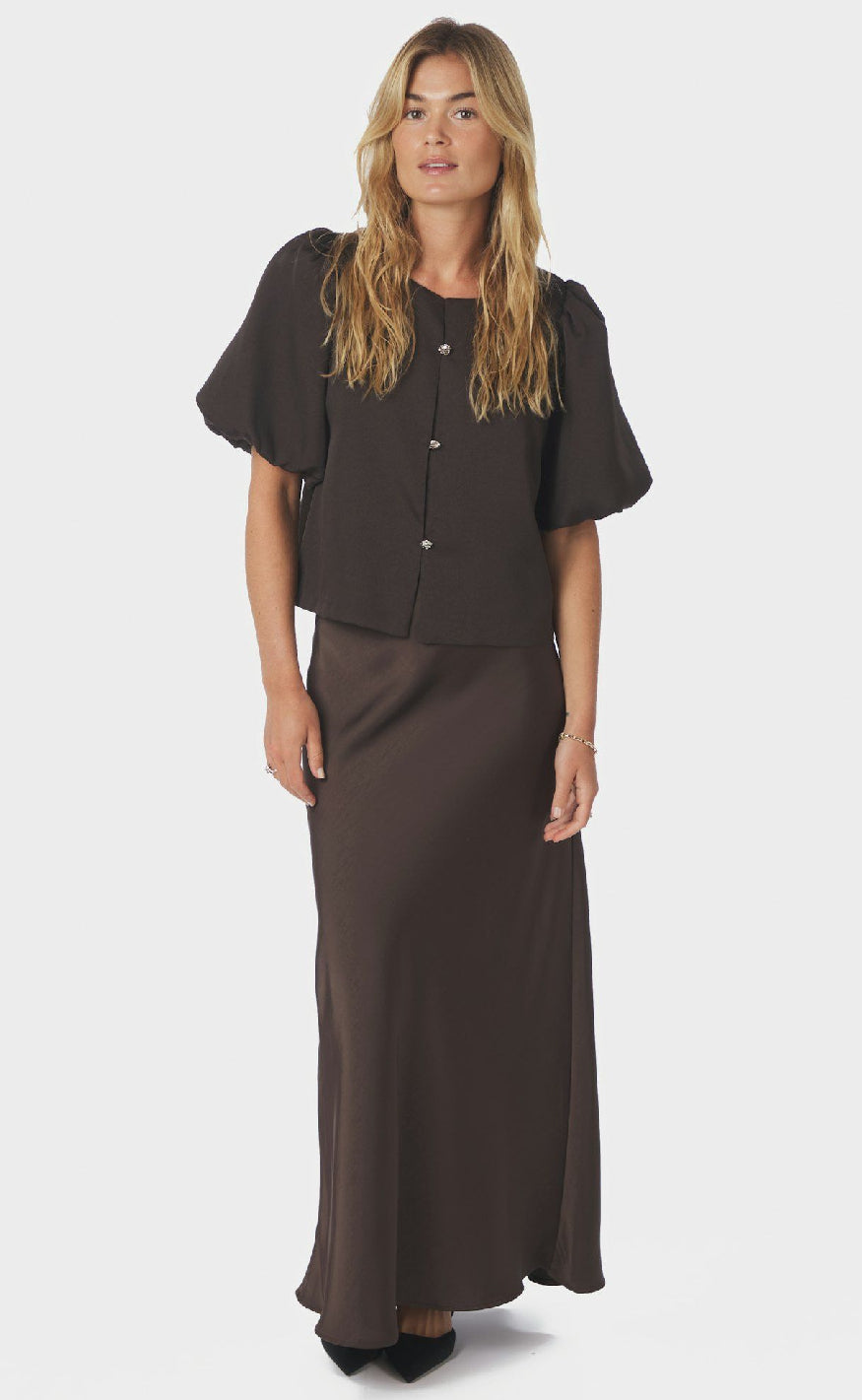 Neo Noir Bluse - Aisa Dull - Brown