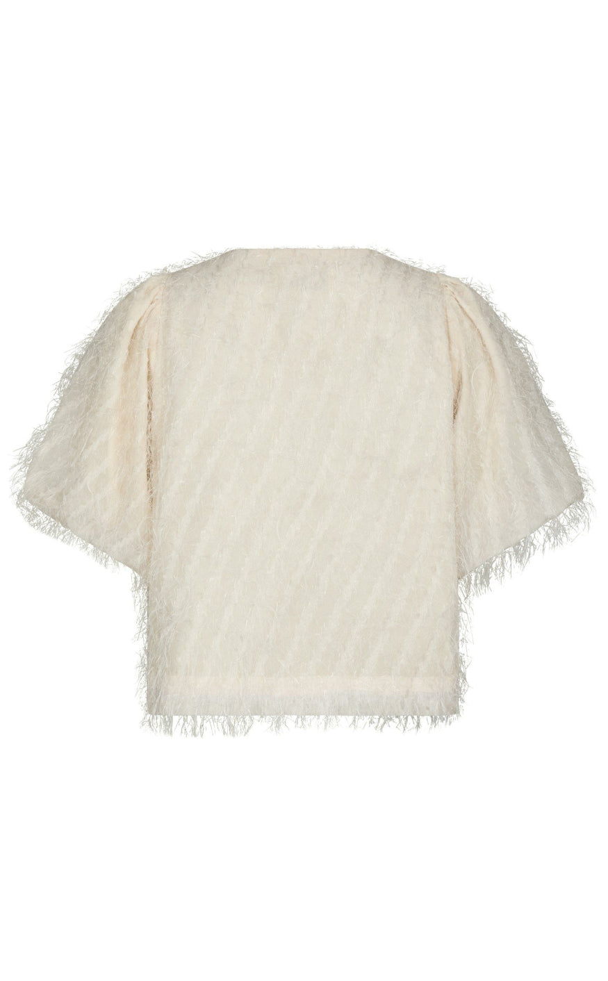 Neo Noir Bluse - Aisa Frilly - Creme