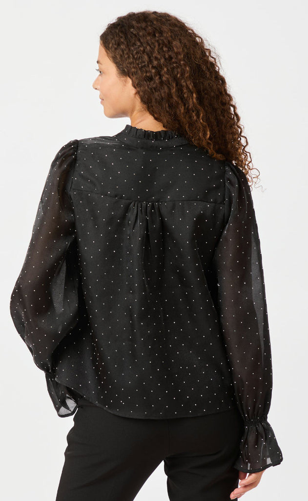 Neo Noir Bluse - Amara Bedazzled - Black