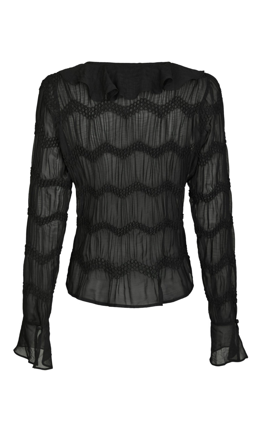 Neo Noir Bluse - Anika Crepe - Black