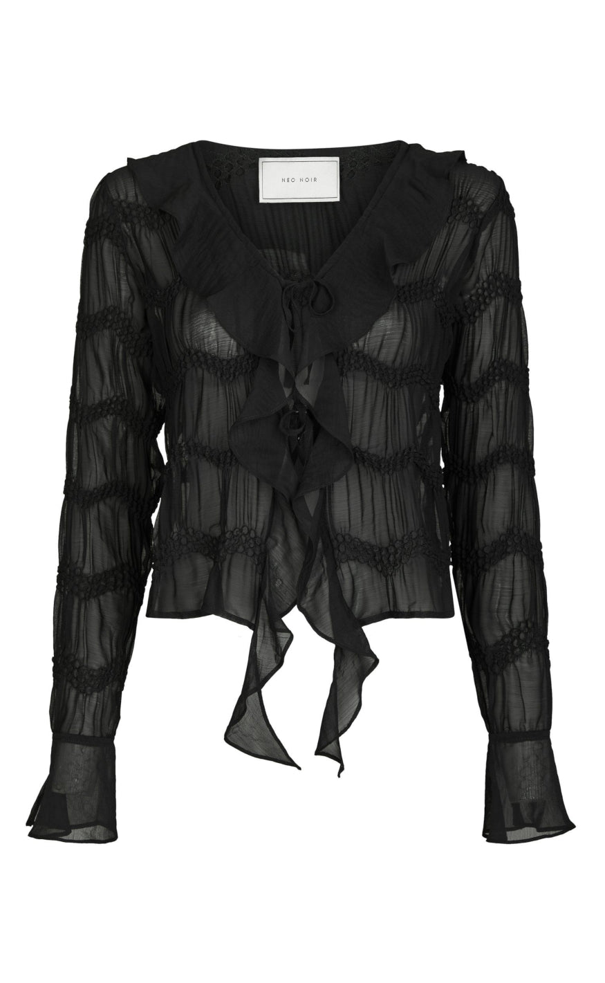 Neo Noir Bluse - Anika Crepe - Black