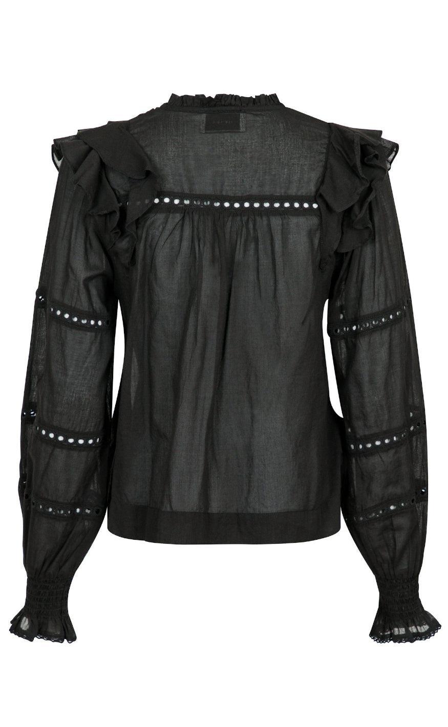 Neo Noir Bluse - Aurika S Voile - Black