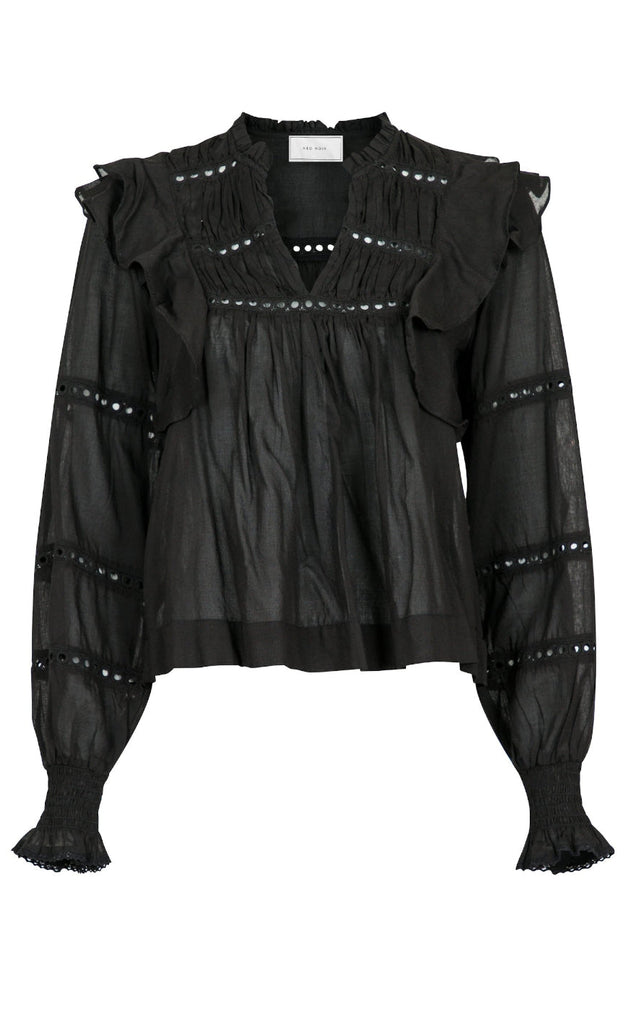 Neo Noir Bluse - Aurika S Voile - Black