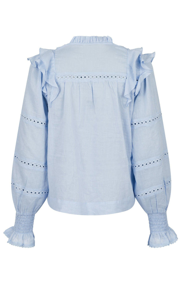 Neo Noir Bluse - Aurika S Voile - Light Blue