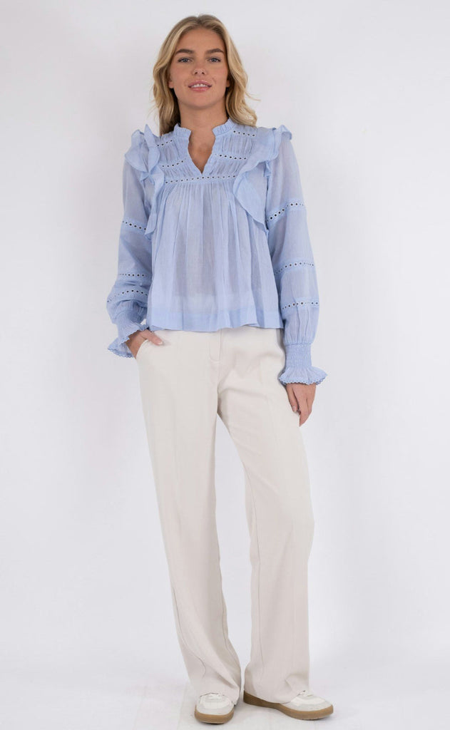 Neo Noir Bluse - Aurika S Voile - Light Blue