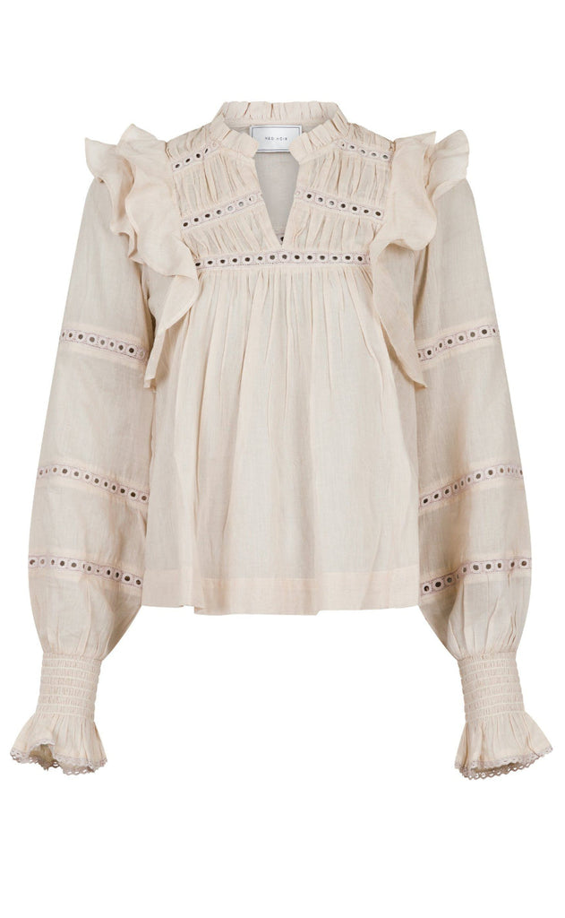 Neo Noir Bluse - Aurika S Voile - Sand