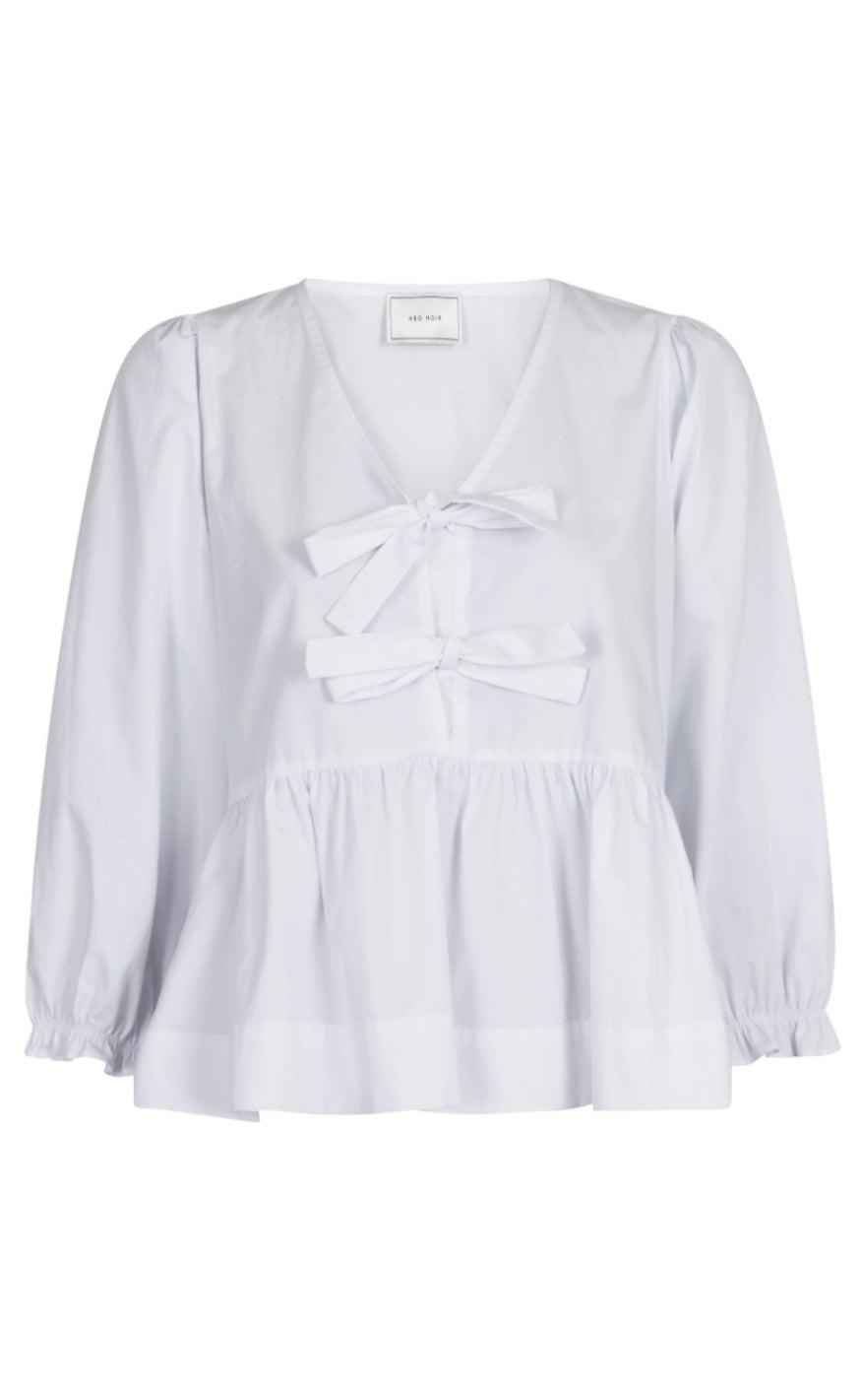 Neo Noir Bluse - Bella Solid - White