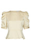 Neo Noir Bluse - Benua Heavy Sateen - Light Yellow