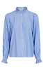 Neo Noir Bluse - Brianna - Blue Stripe