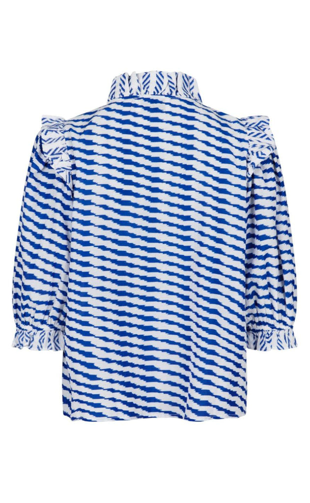 Neo Noir Bluse - Chacha Graphic - Blue