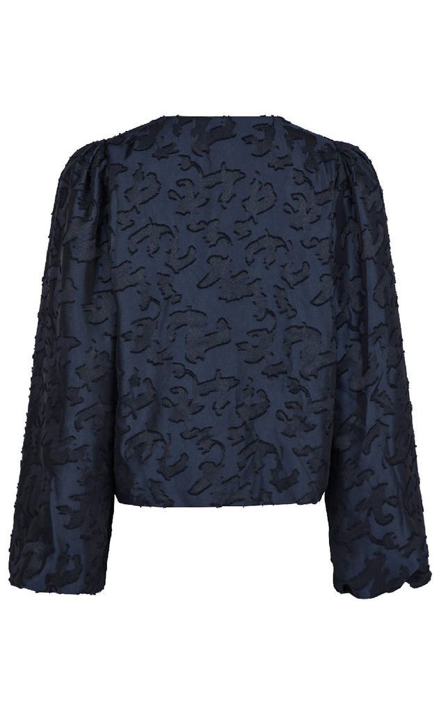 Neo Noir Bluse - Daliska Artwork - Navy