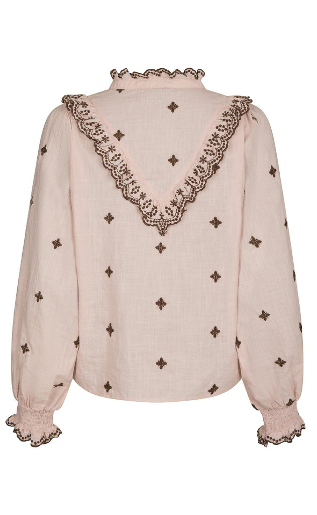 Neo Noir Bluse - Degas - Dusty Rose / Brown